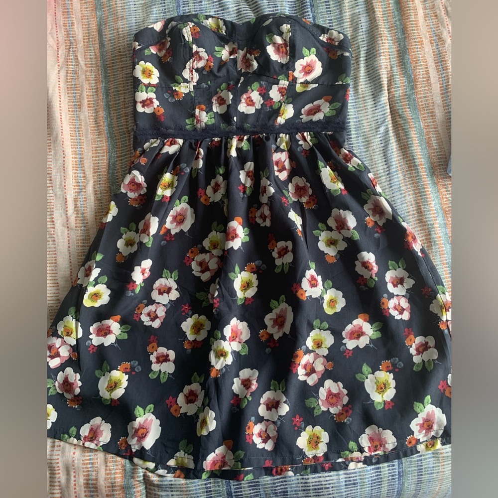 Strapless Flower Dress by American Eagle Outfitters